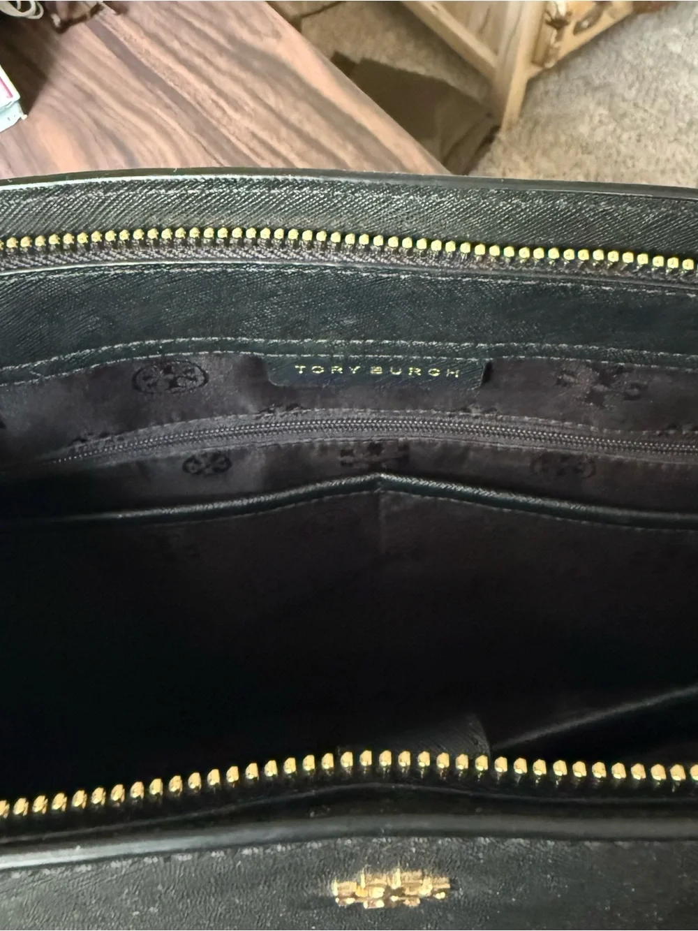 Tory Burch Black Leather Tote